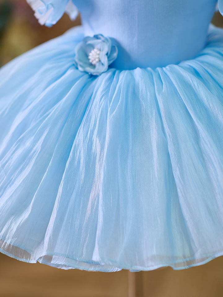 Robe de Soirée en Organza Longueur Genou pour Tout-Petits pour le 1Er Anniversaire