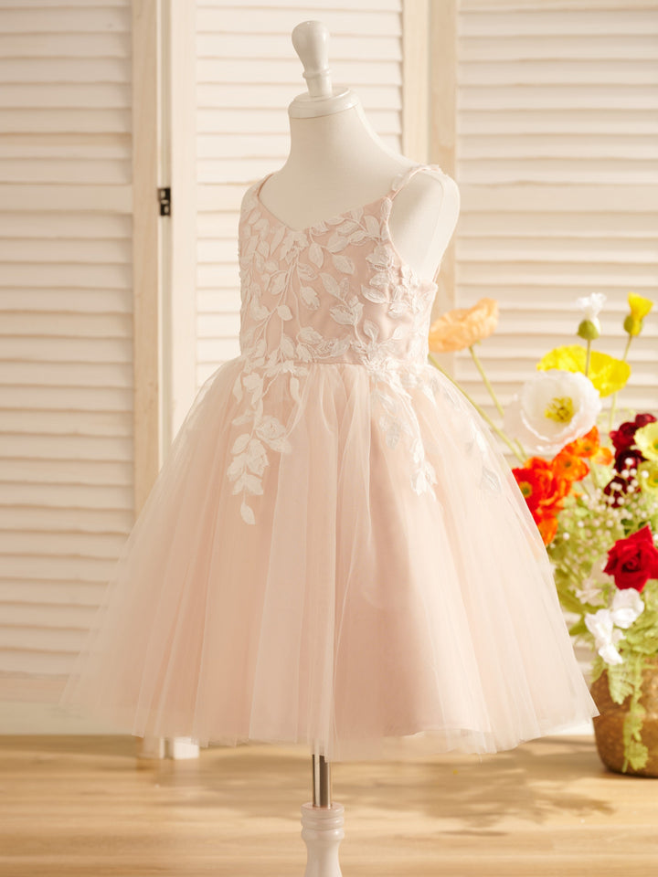 Robe de Demoiselle D'Honneur en Tulle Longueur Genou