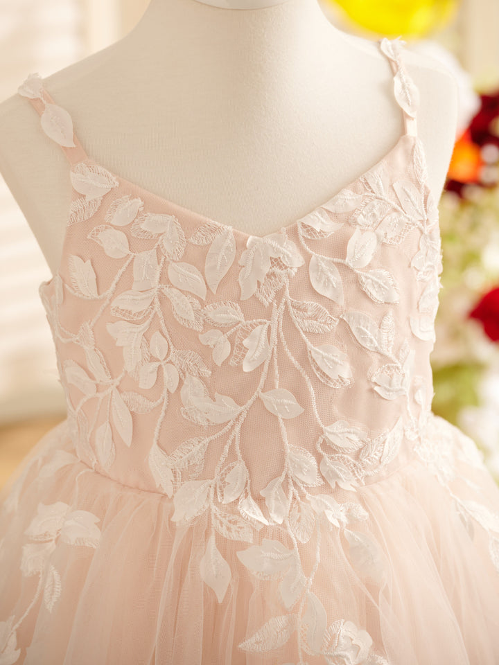 Robe de Demoiselle D'Honneur en Tulle Longueur Genou