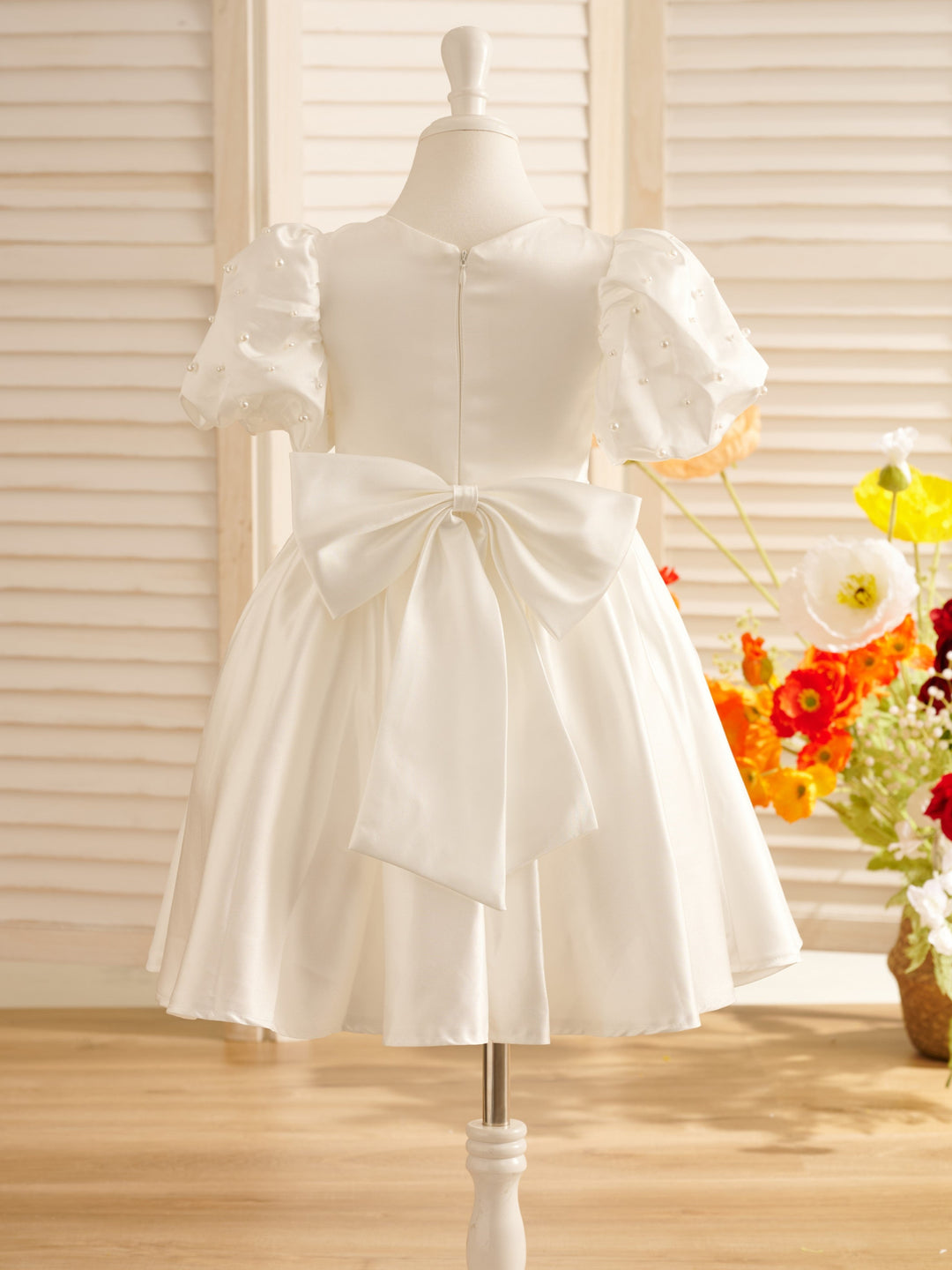 Robe de Bal/Princesse en Satin Longueur Genou pour Demoiselle D'Honneur