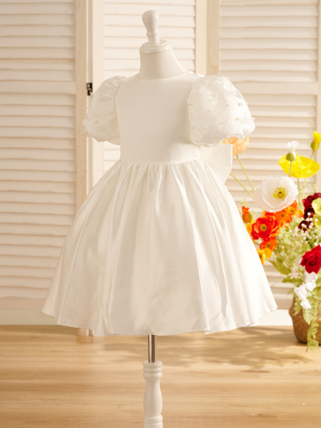 Robe de Bal/Princesse en Satin Longueur Genou pour Demoiselle D'Honneur