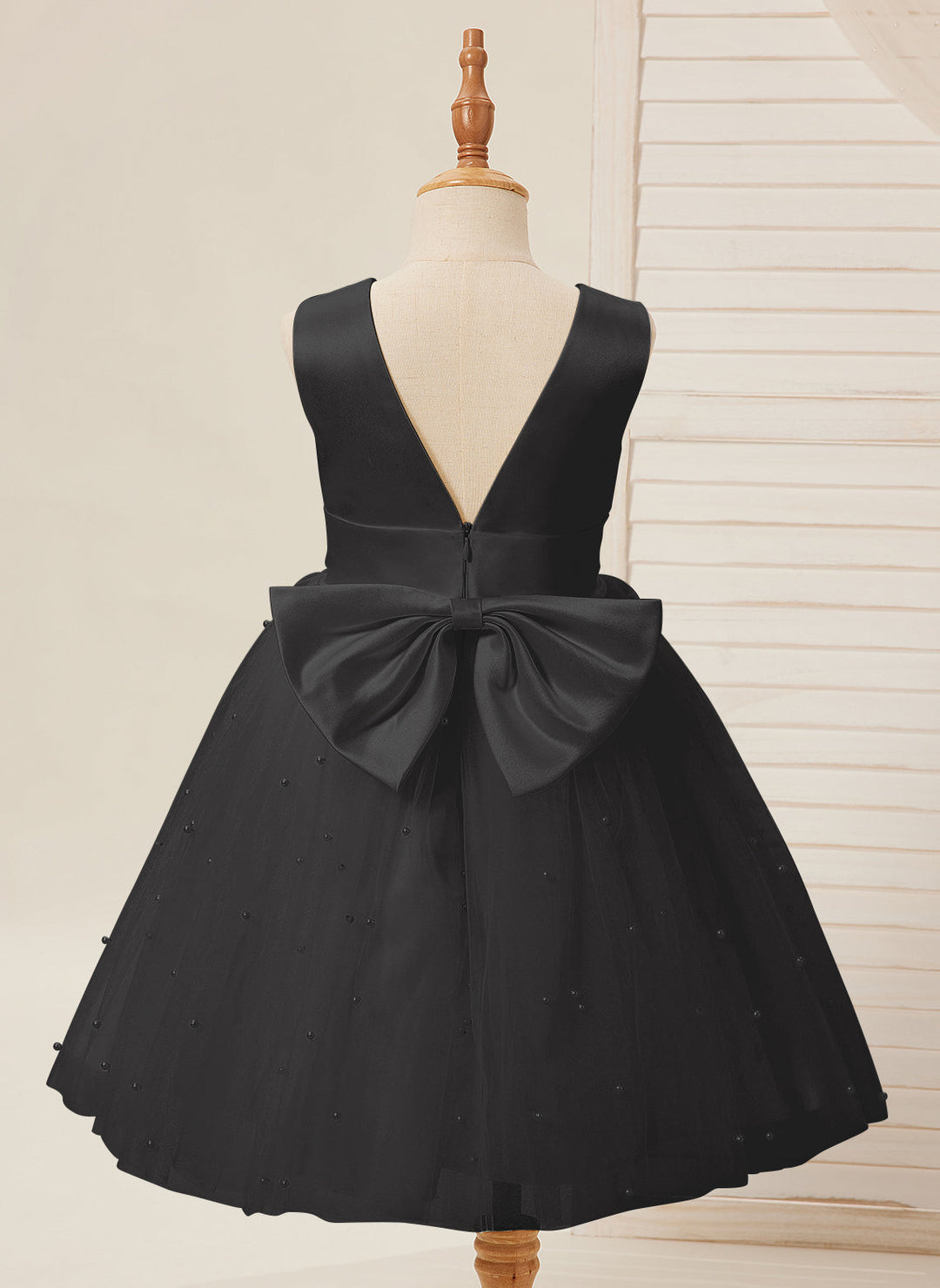 Robe de Bal/Princesse en Satin et Tulle, Longueur Genou, pour Demoiselle D'Honneur