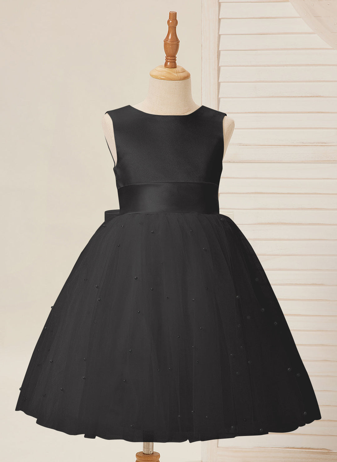 Robe de Bal/Princesse en Satin et Tulle, Longueur Genou, pour Demoiselle D'Honneur