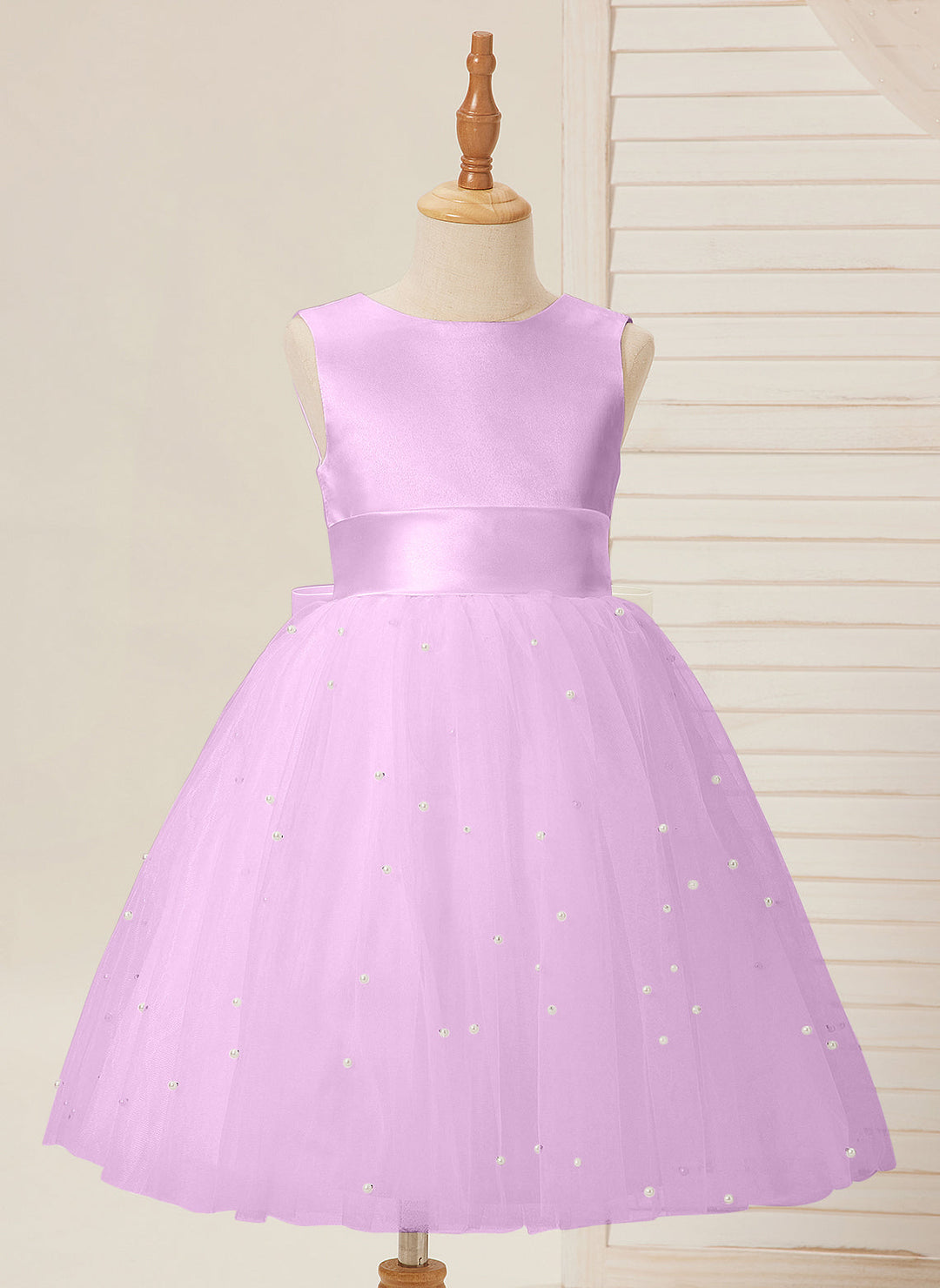 Robe de Bal/Princesse en Satin et Tulle, Longueur Genou, pour Demoiselle D'Honneur