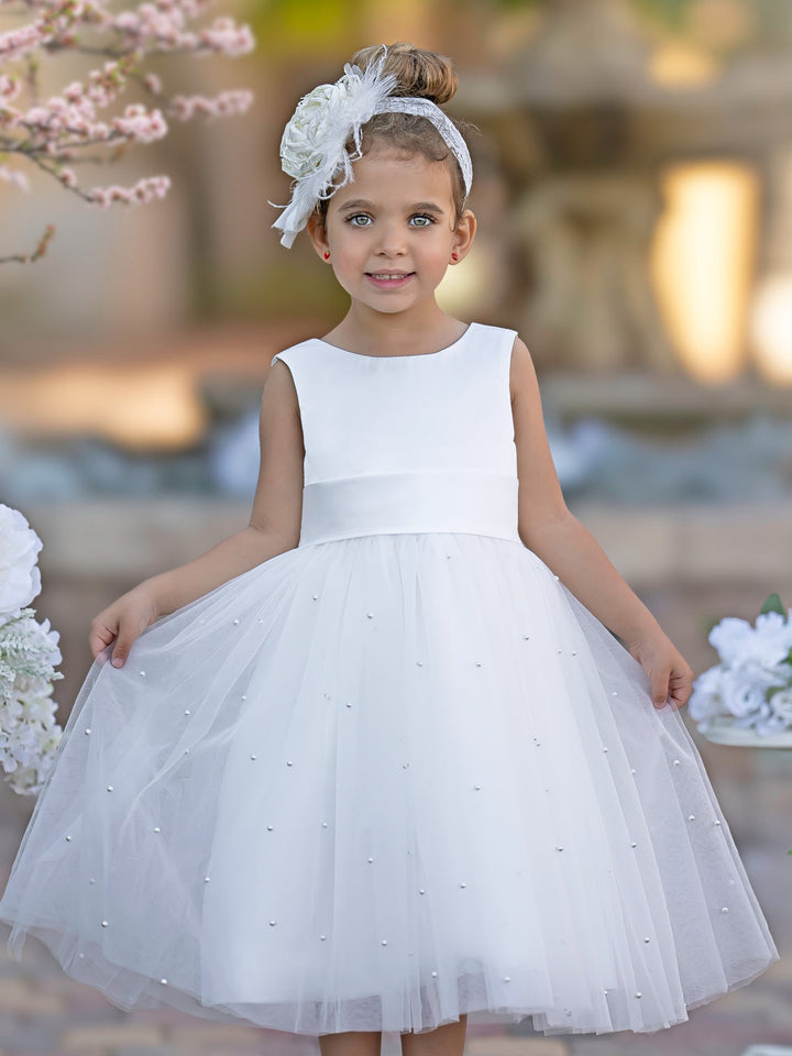 Robe de Bal/Princesse en Satin et Tulle, Longueur Genou, pour Demoiselle D'Honneur