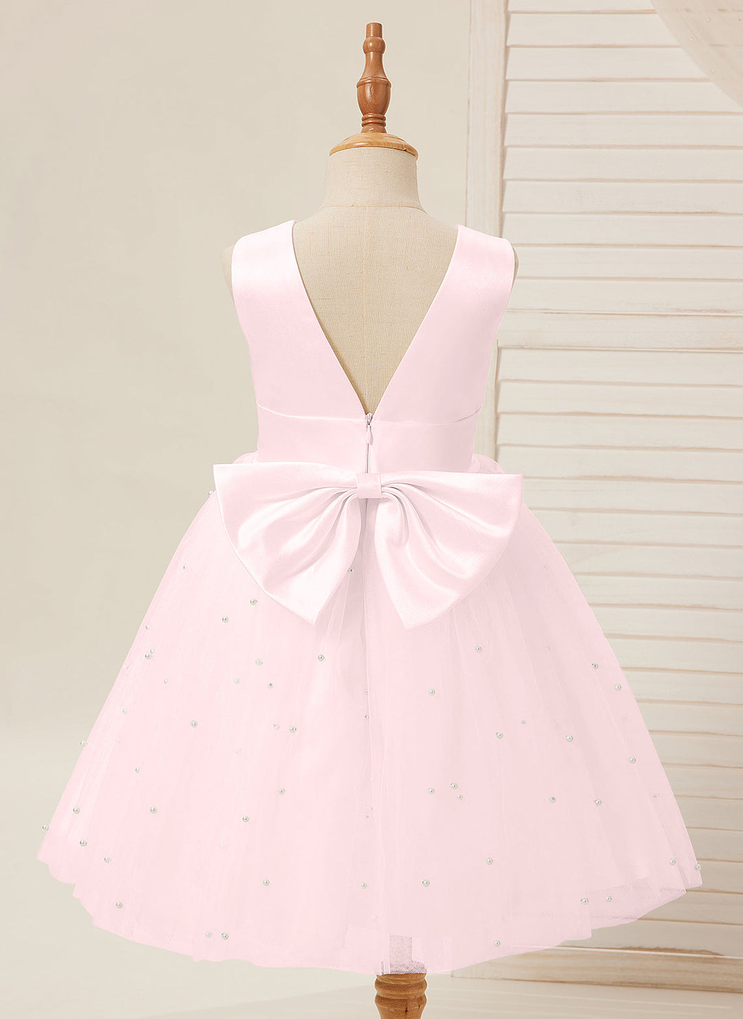 Robe de Bal/Princesse en Satin et Tulle, Longueur Genou, pour Demoiselle D'Honneur