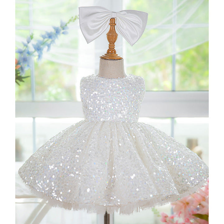 Robe de Fête D'Anniversaire à Paillettes Jusqu'Aux Genoux