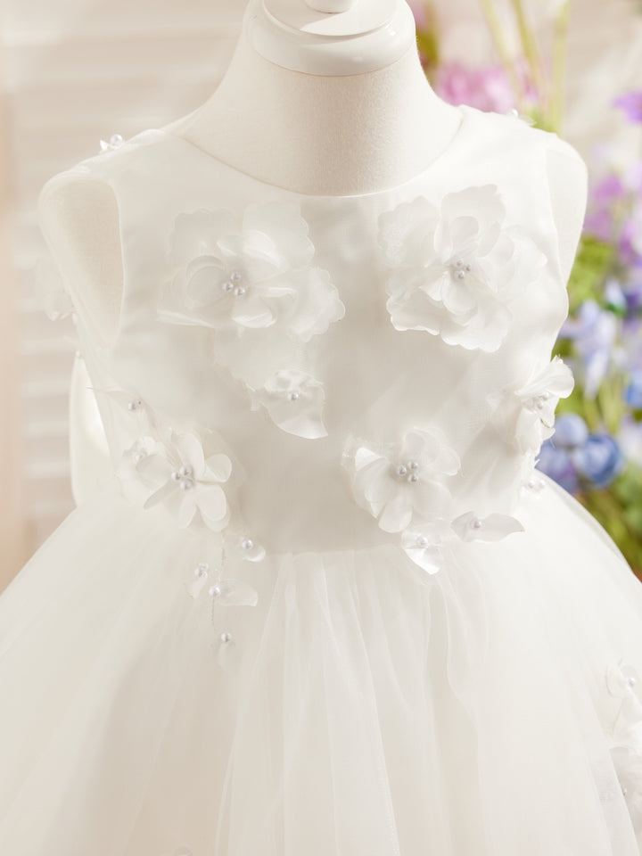 Robe de Demoiselle D'Honneur Sans Manches en Tulle Longueur Genou