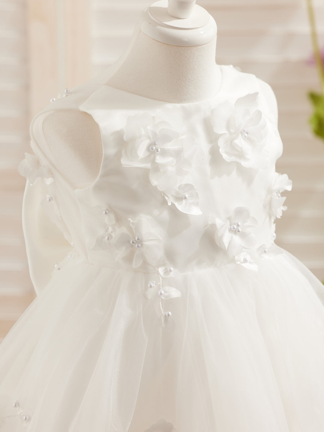 Robe de Demoiselle D'Honneur Sans Manches en Tulle Longueur Genou