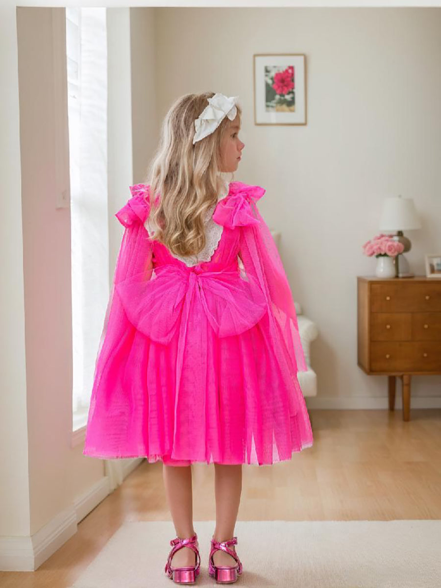 Robe de Soirée D'Anniversaire Mi-Longue en Tulle à Paillettes