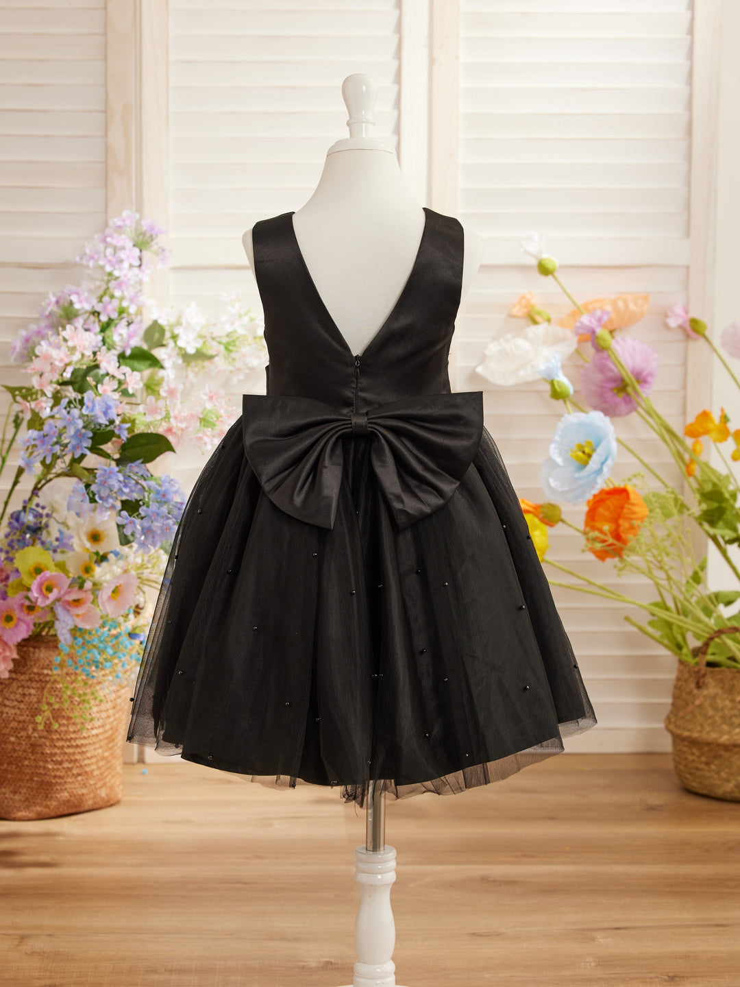 Robe de Bal/Princesse en Satin et Tulle, Longueur Genou, pour Demoiselle D'Honneur