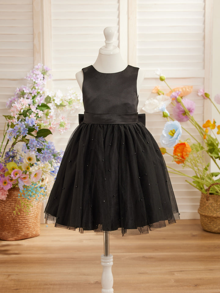Robe de Bal/Princesse en Satin et Tulle, Longueur Genou, pour Demoiselle D'Honneur