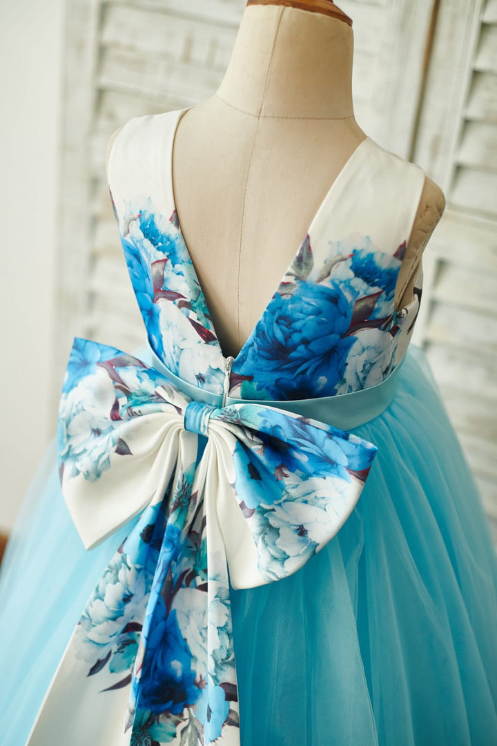 Robe de Bal/Princesse en Tulle Satiné Longue Au Sol