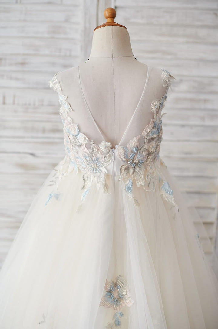 Robe de Bal/Princesse en Tulle et Dentelle pour Demoiselle D'Honneur