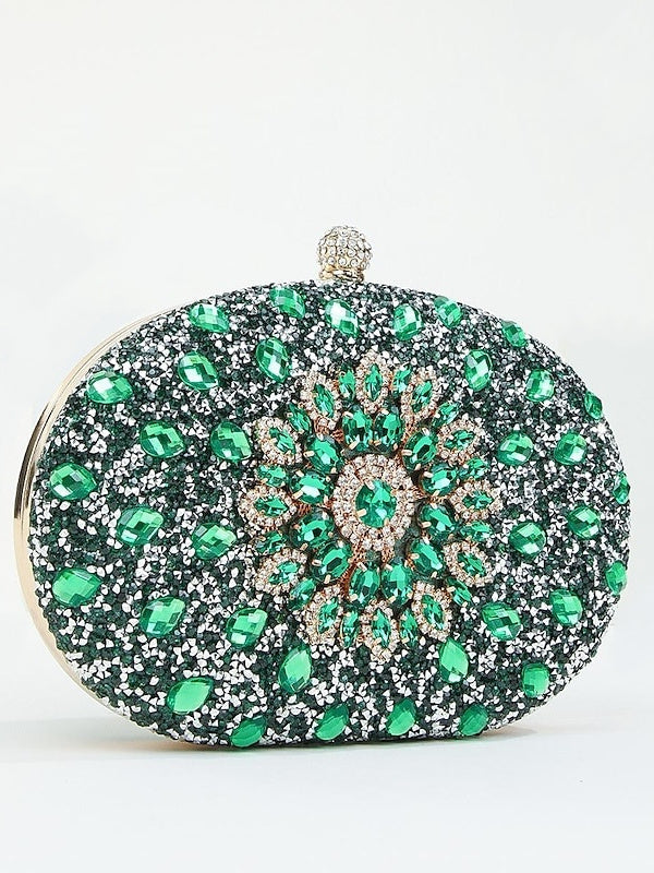 Pochettes et Sacs de Soirée en Polyester Imperméables avec Cristaux et Strass