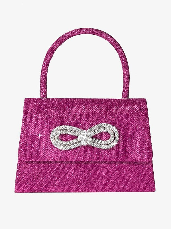 Polyester Solid Couleur Multi Carry Cristaux Strass Chaîne Evening Sacs