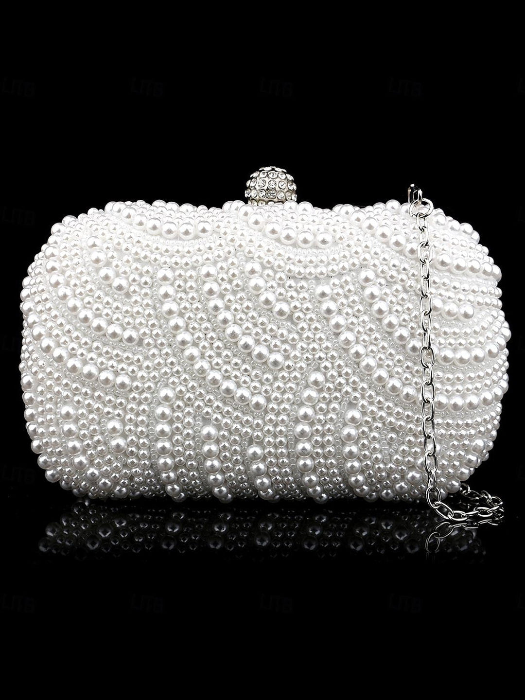 Alliage PVC  Solid Couleur Cristaux Strass Clutches & Evening Sacs