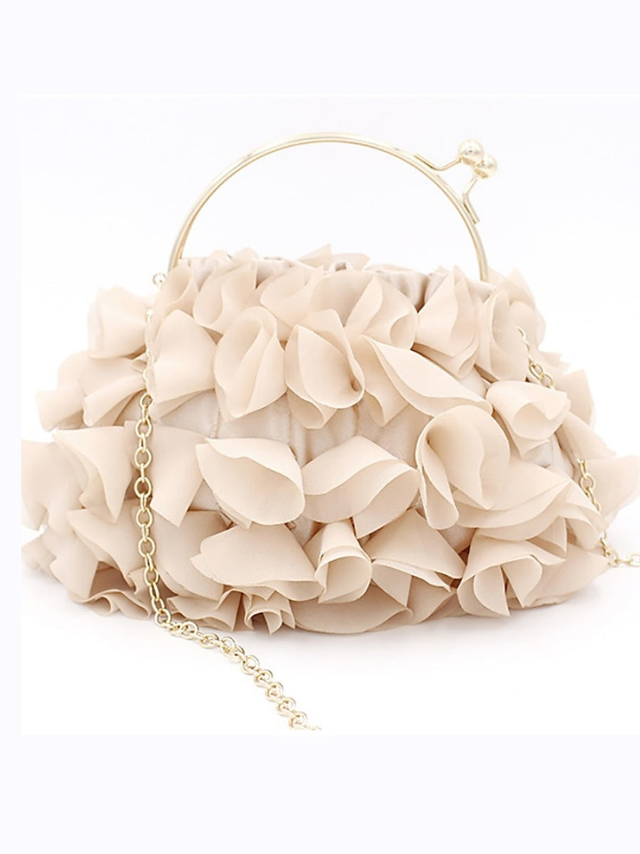 aux Femmes Polyester Solid Couleur Chain Clutch Bags