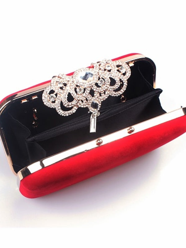 Velours Wedding Party Strass Clutch Bags