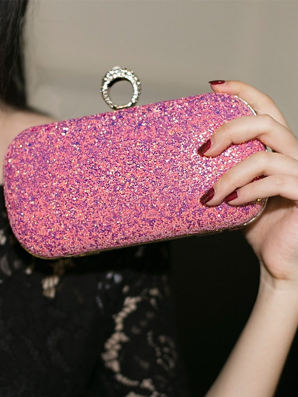 Pochettes Légères en Cuir Pu, Grande Capacité, Durables, Couleur Unie, Strass