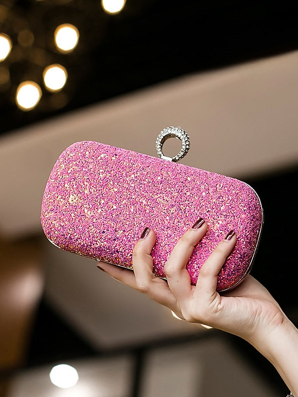 Pochettes Légères en Cuir Pu, Grande Capacité, Durables, Couleur Unie, Strass