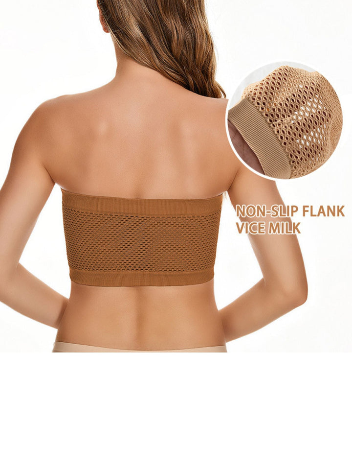 Soutien-Gorge Sans Bretelles de Couleur Unie Respirant Quotidien pour Femmes