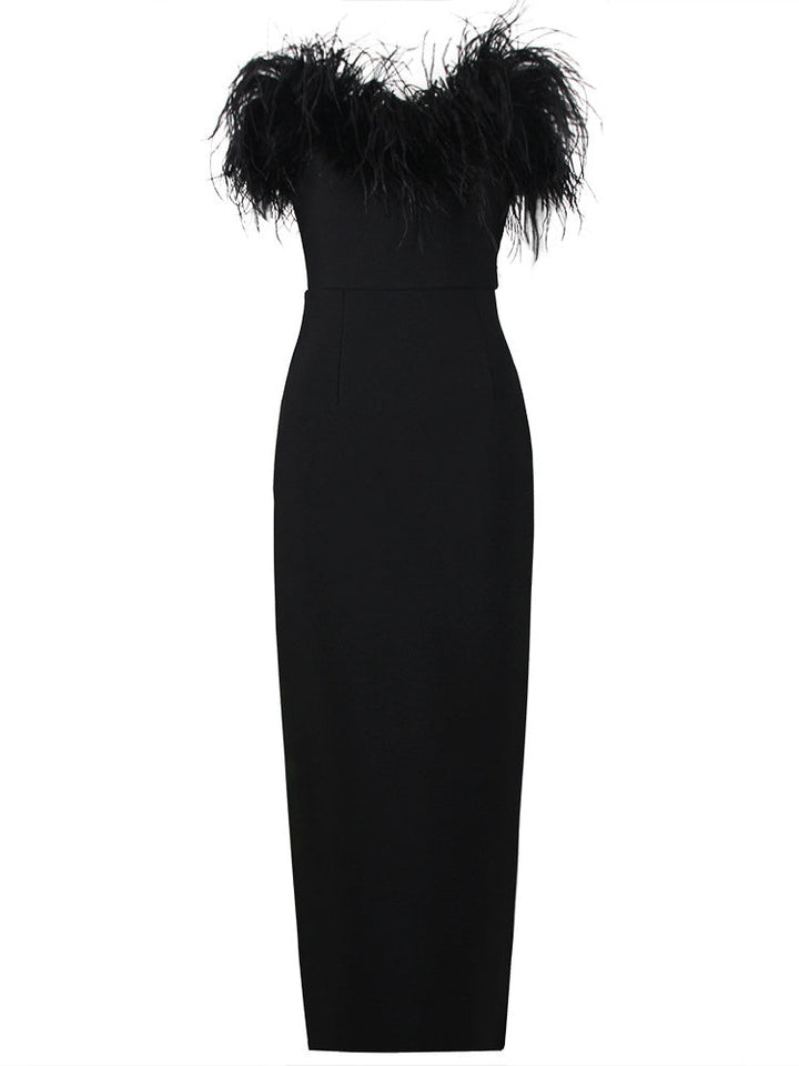 Gaine/Colonne Sans Manches Une Épaule Ankle Length Robes d'Invité de Mariage
