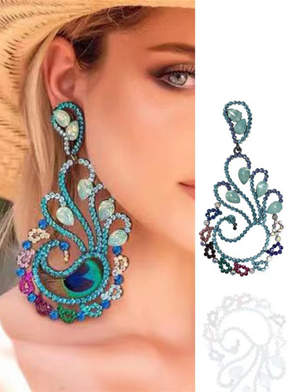 Boucles D'Oreilles à Strass et Diamants pour Femmes, Célébrités D'Internet