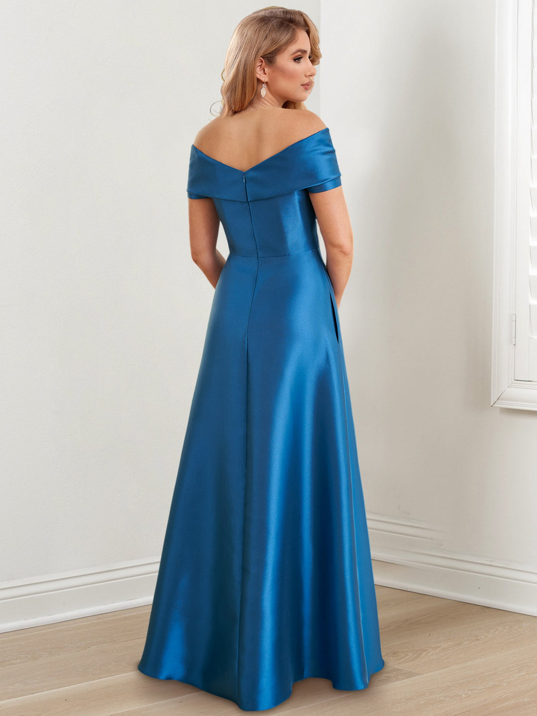 Robes de Mère de la Mariée A-Line/Princess à Épaules Dénudées et Longueur Au Sol