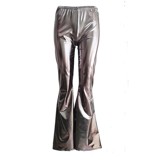 Pantalon à bas de cloche Hip Pop des années 1980 pour femmes, pantalon de Club de Performance de carnaval