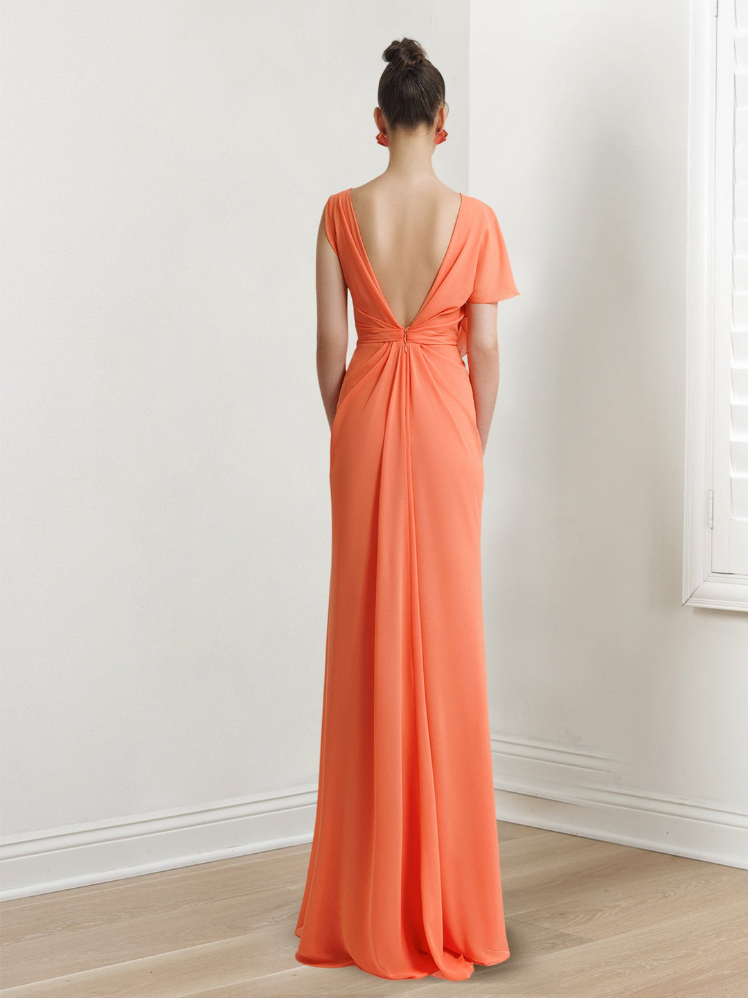 Robe de Soirée Longue Fourreau/Colonne Sans Manches, Longueur Au Sol, avec Fente Sur le Côté