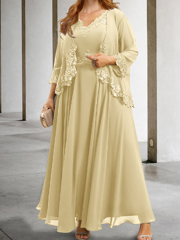 Robes de Mère de la Mariée Coupe A-Line/Princesse avec Appliques et Paillettes