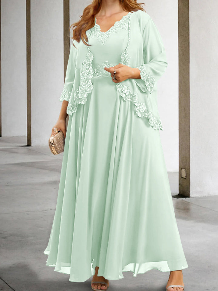 Robes de Mère de la Mariée Coupe A-Line/Princesse avec Appliques et Paillettes