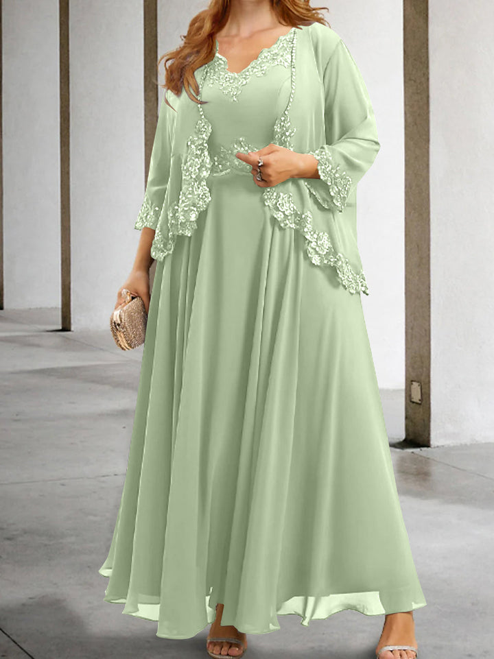 Robes de Mère de la Mariée Coupe A-Line/Princesse avec Appliques et Paillettes