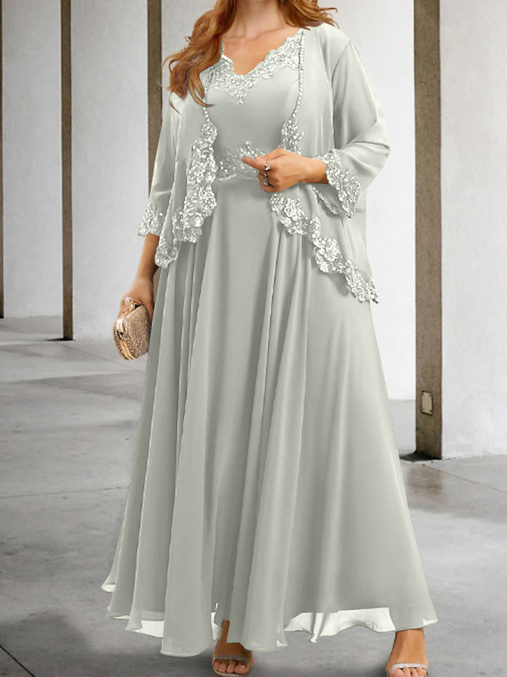 Robes de Mère de la Mariée Coupe A-Line/Princesse avec Appliques et Paillettes