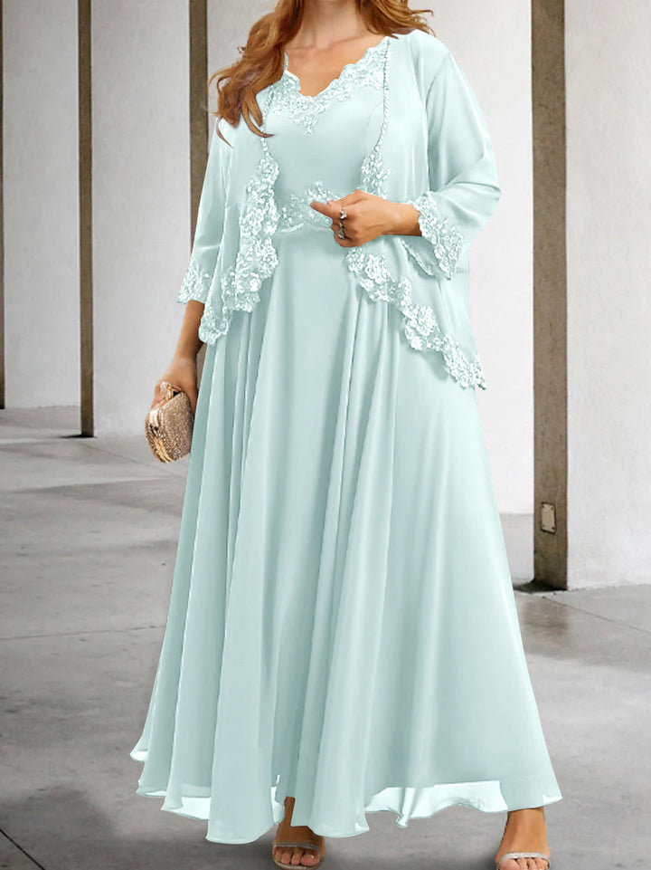 Robes de Mère de la Mariée Coupe A-Line/Princesse avec Appliques et Paillettes
