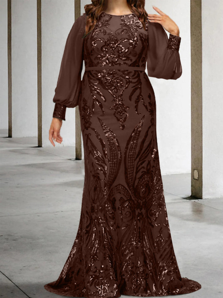 Robes de Mère de la Mariée Fourreau/Colonne avec Paillettes
