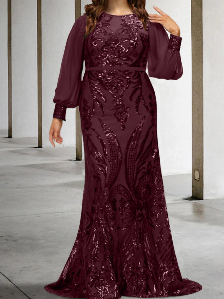 Robes de Mère de la Mariée Fourreau/Colonne avec Paillettes