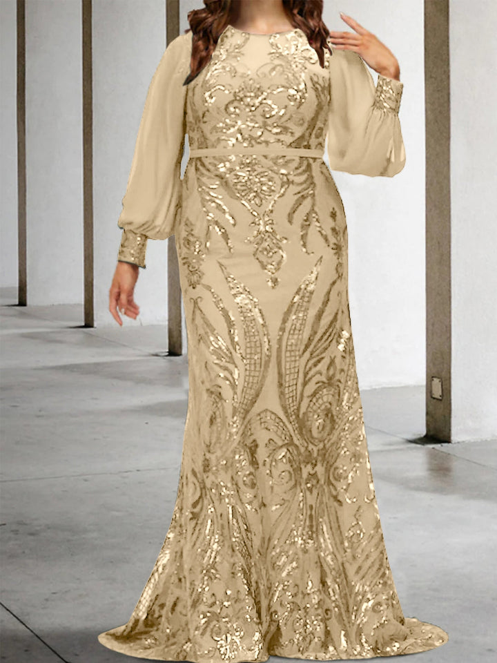 Robes de Mère de la Mariée Fourreau/Colonne avec Paillettes