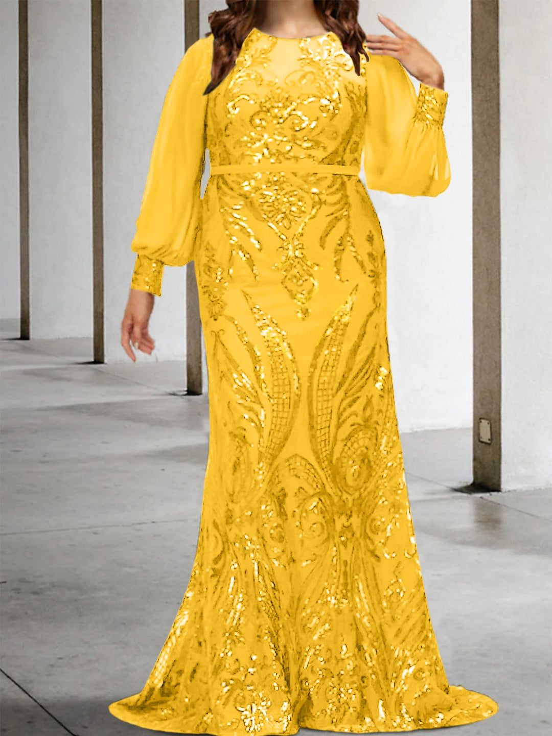 Robes de Mère de la Mariée Fourreau/Colonne avec Paillettes