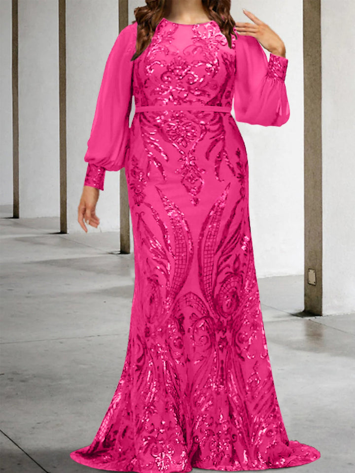 Robes de Mère de la Mariée Fourreau/Colonne avec Paillettes