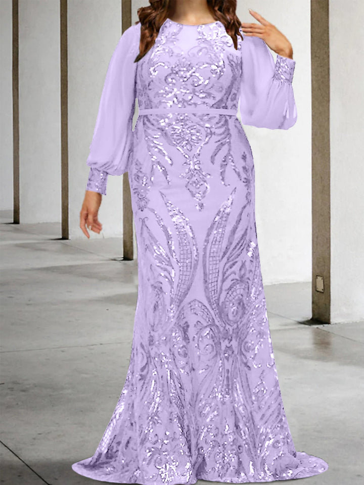 Robes de Mère de la Mariée Fourreau/Colonne avec Paillettes