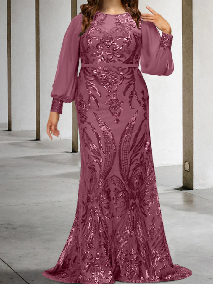 Robes de Mère de la Mariée Fourreau/Colonne avec Paillettes