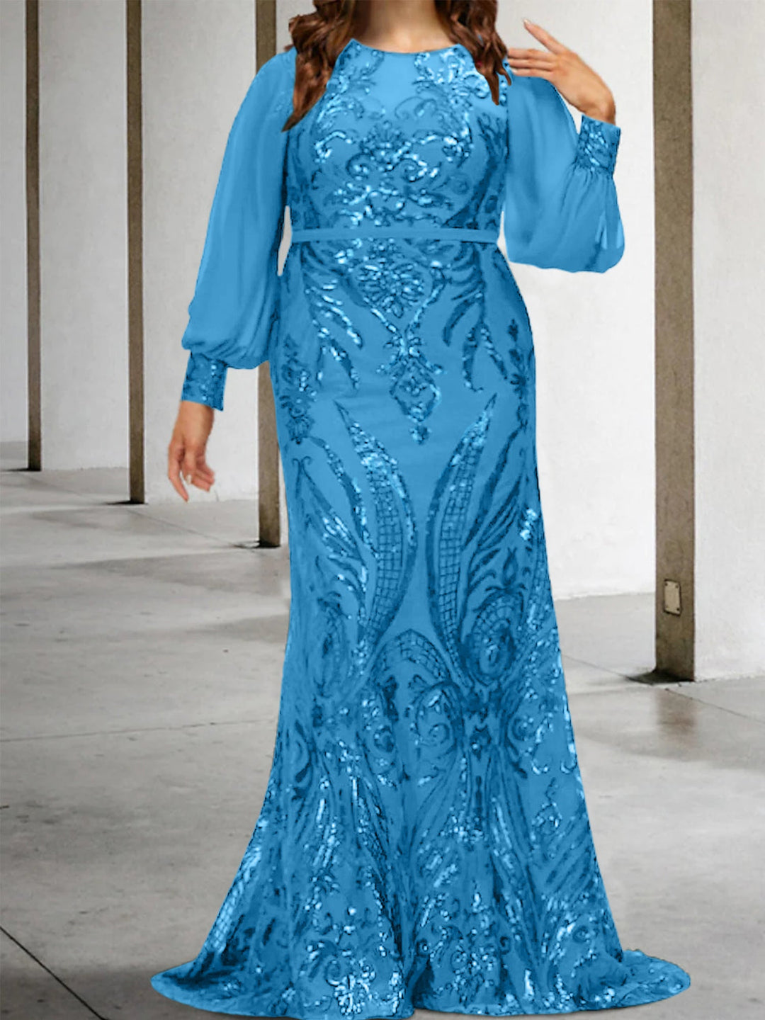 Robes de Mère de la Mariée Fourreau/Colonne avec Paillettes