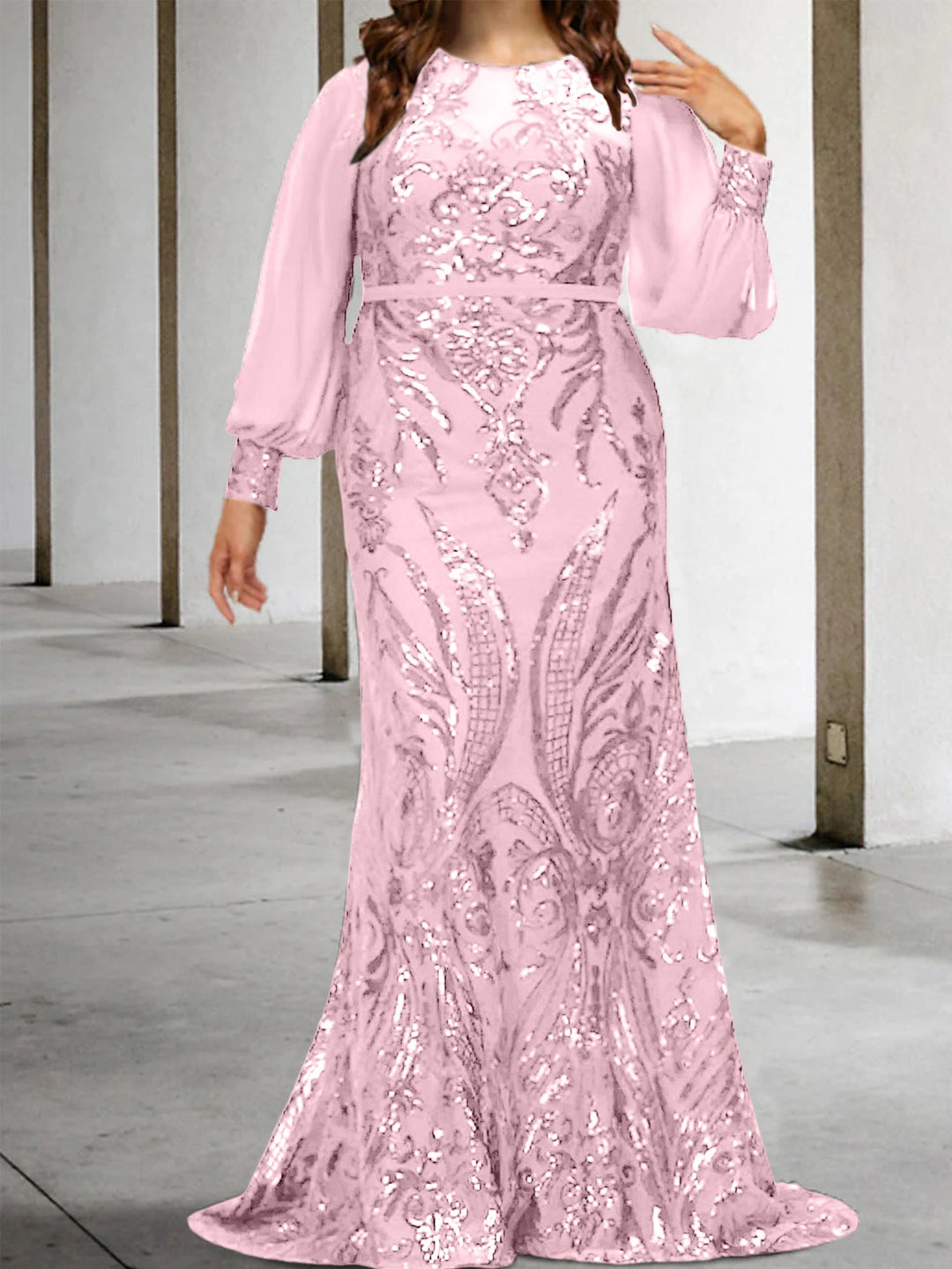 Robes de Mère de la Mariée Fourreau/Colonne avec Paillettes