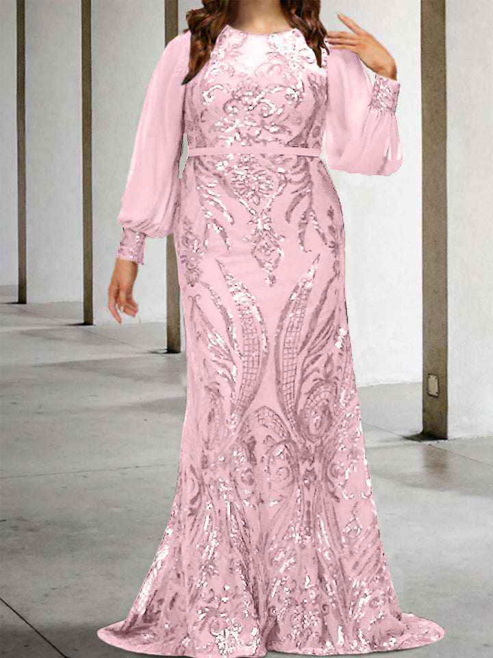 Robes de Mère de la Mariée Fourreau/Colonne avec Paillettes