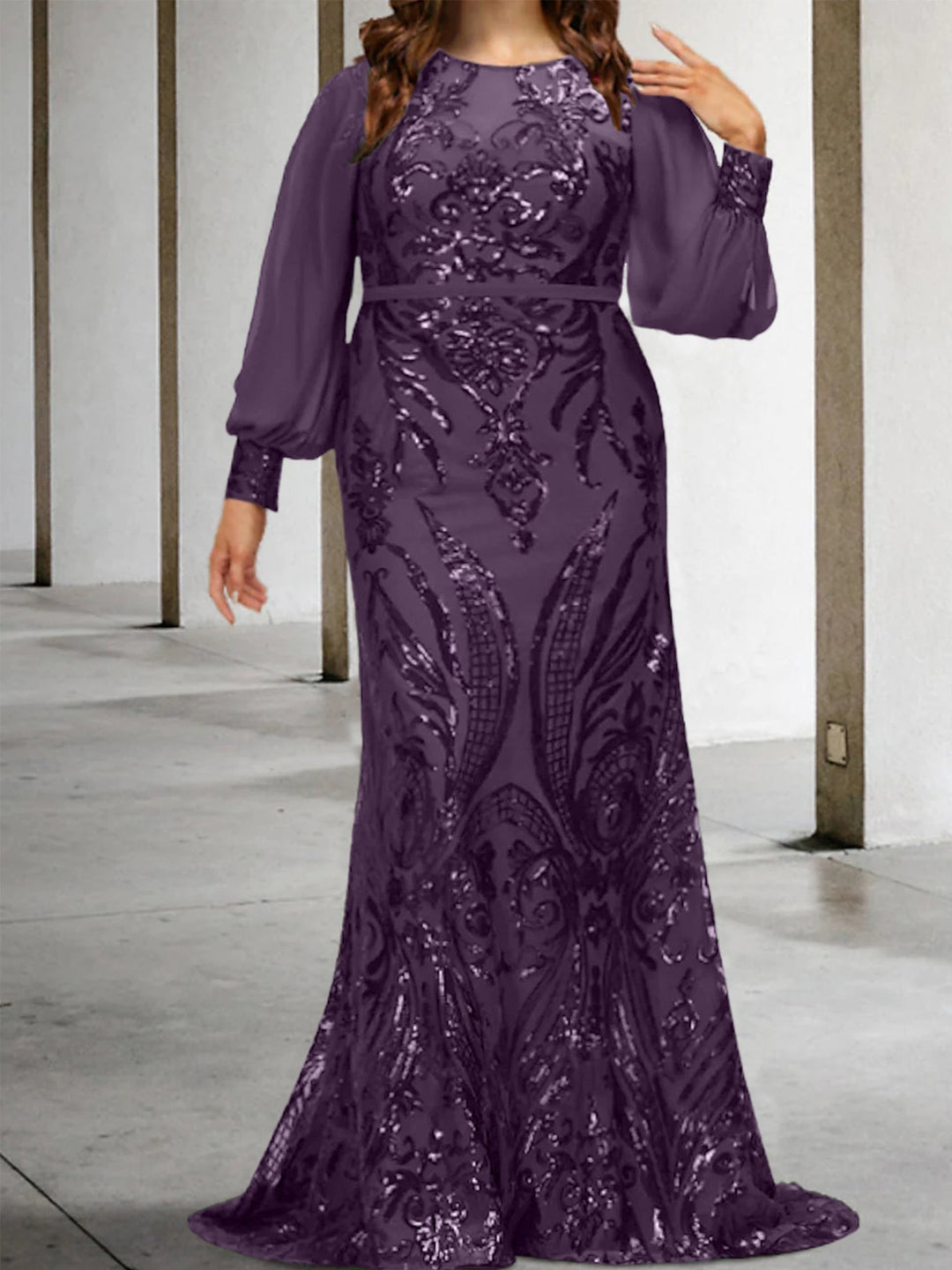 Robes de Mère de la Mariée Fourreau/Colonne avec Paillettes