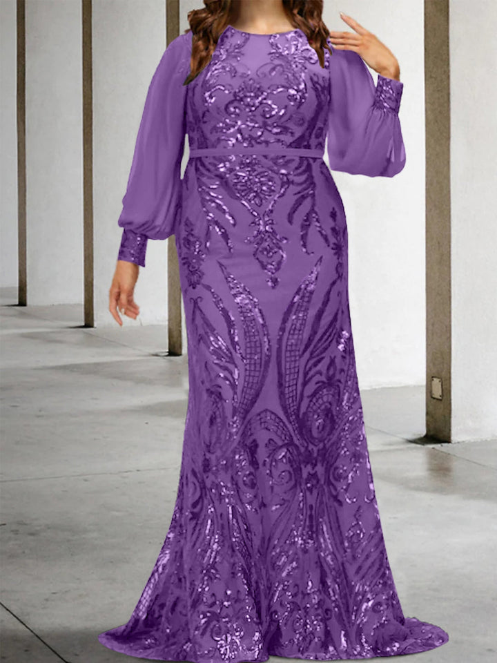 Robes de Mère de la Mariée Fourreau/Colonne avec Paillettes