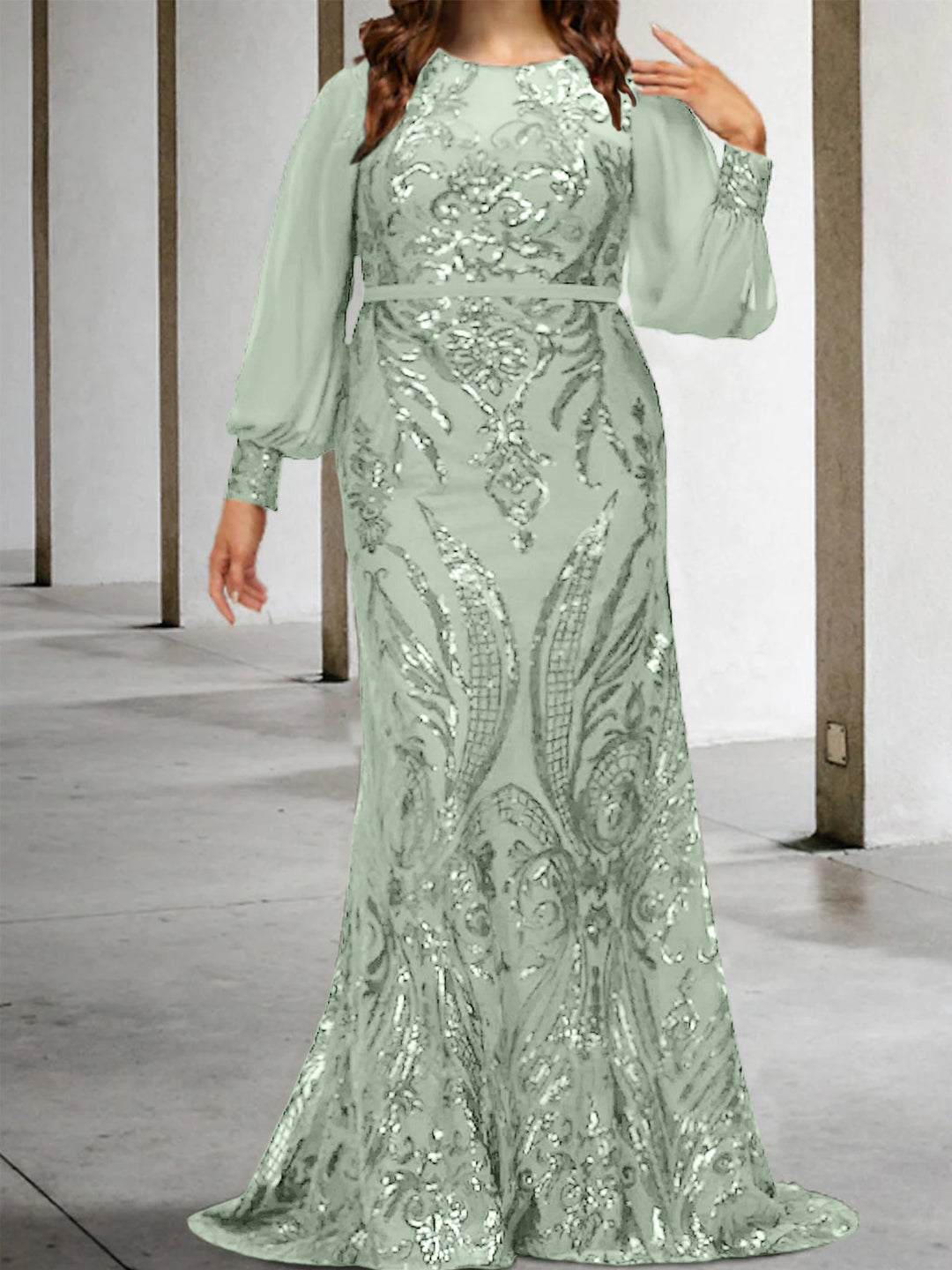 Robes de Mère de la Mariée Fourreau/Colonne avec Paillettes