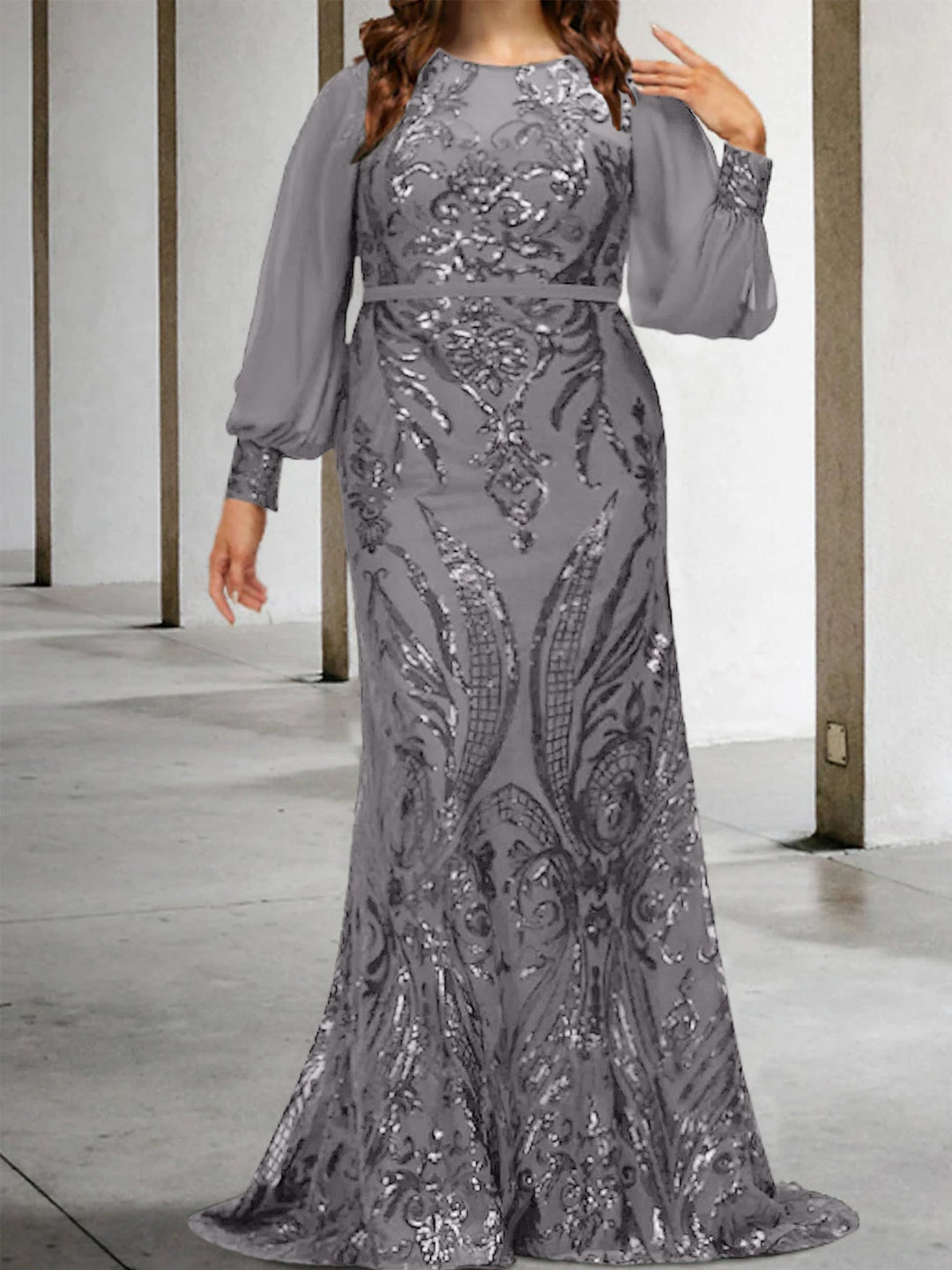 Robes de Mère de la Mariée Fourreau/Colonne avec Paillettes